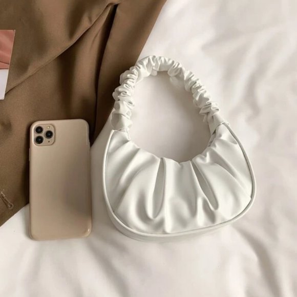 White Mini Minimalist Handbag Phone Card Holder Purse Handbag - Picture 3 of 6